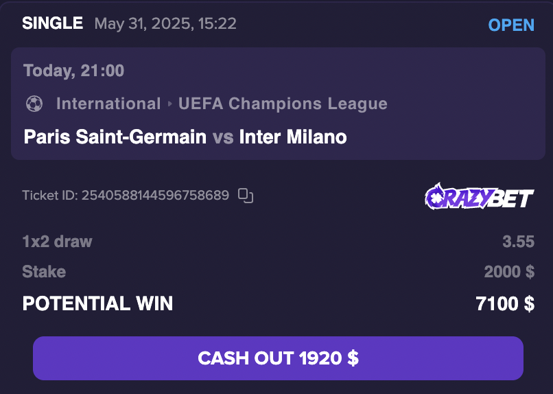 🎁 1 AN DE PARIS GRATUITS À GAGNER 🎁

Si ce soir, lors du match PSG - Inter Milan, le résultat est : Match nul... ⏳

🎉 Quelqu’un remportera 200€ de paris gratuits chaque mois pendant 1 an sur Crazybet !

👉 Conditions : RT + Follow

À ce soir, l’équipe 🍀