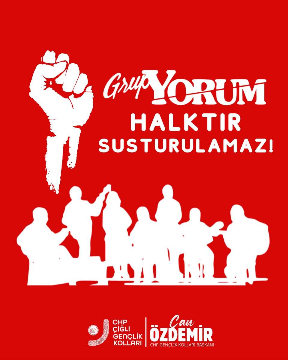 Sansürle, yasakla, engelle... Grup Yorum’un sesi susturulamaz!
Spotify’da, YouTube’da yok sayılmak istense de; okulda, fabrikada, meydanda yine o ezgiler yankılanır.
Çünkü bu topraklarda umudu susturamazsınız!
Grup Yorum susmaz, halk yenilmez!
#grupyorumhalktırsusturulamaz