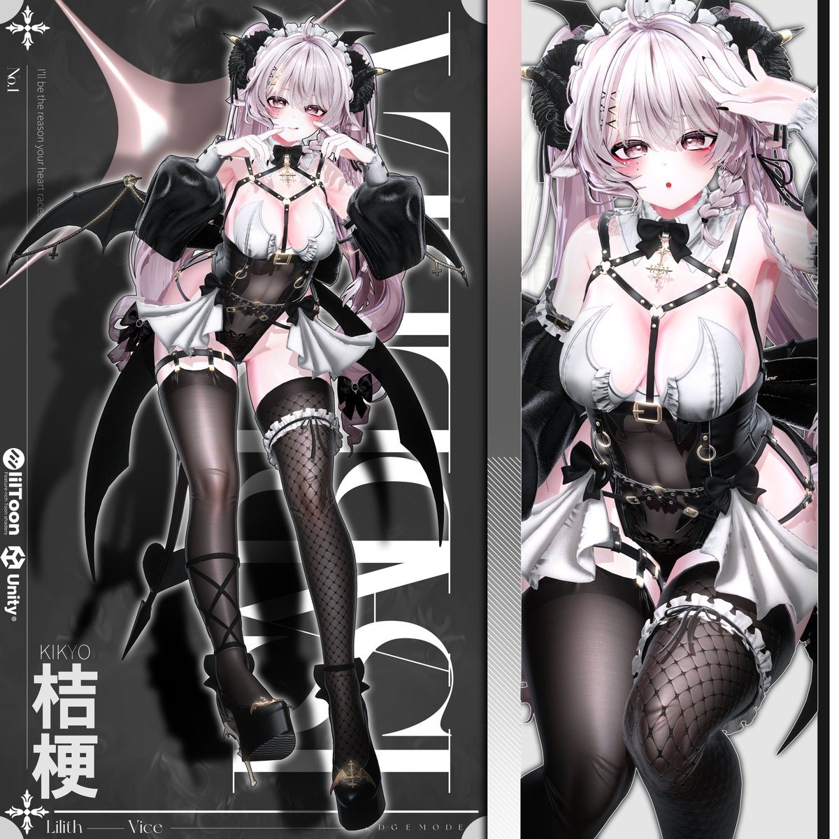 【EdgeMode初の新作『Lilith Vice』販売開始🖤】
セクシーなサキュバスメイド『Lilith Vice』がついに登場！

🎉初リリース記念セール開催中
・単品：990円
・フルパック：1980円

📎商品ページ：booth.pm/ko/items/69865…

さあ、あなたもセクシーなサキュバスになってみませんか？🖤

#EdgeMode_VR