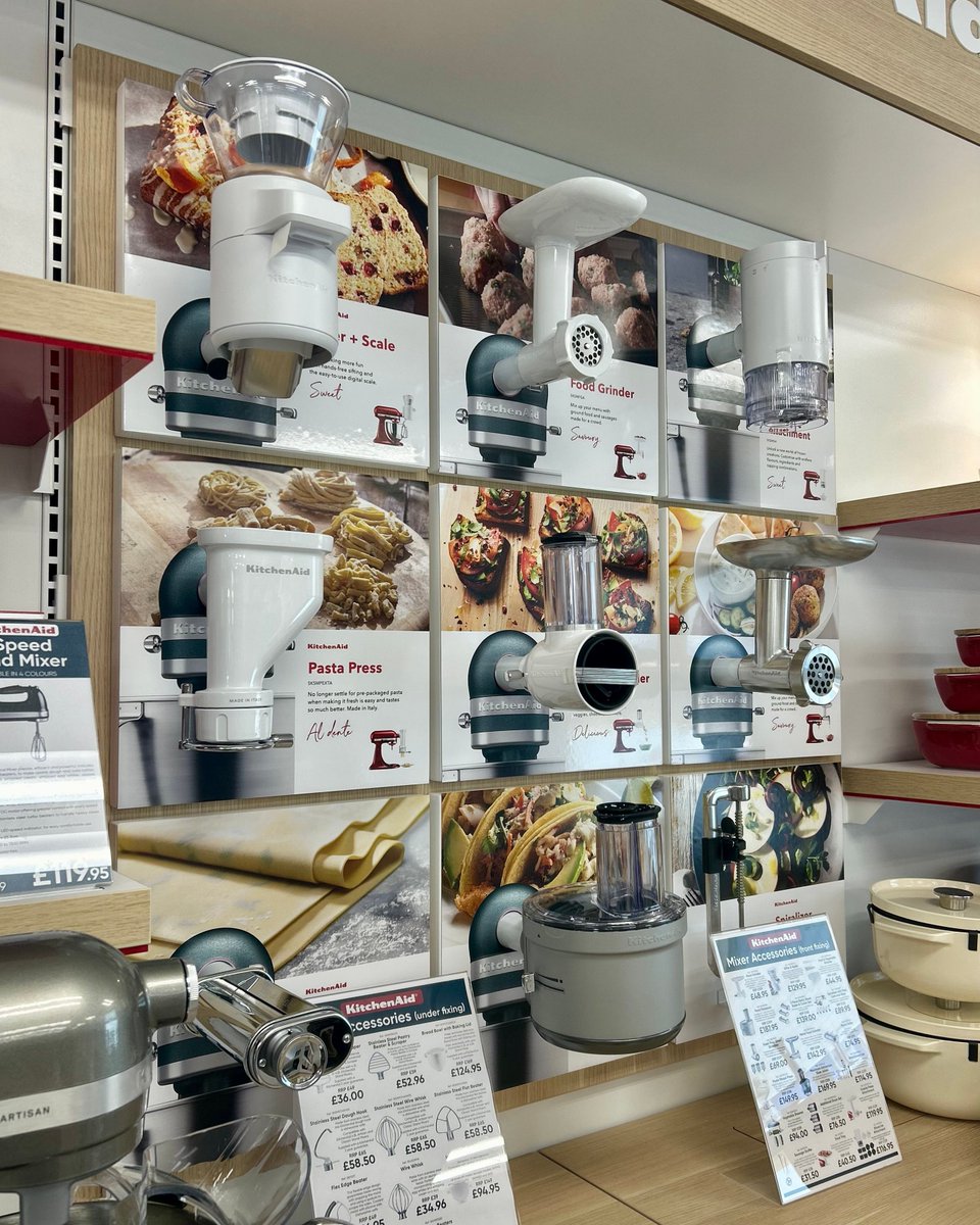 HartsOfStur's tweet image. We are very excited about our new KitchenAid stand, fully stocked with a wide range of stunning KitchenAid products, from iconic mixers to must-have accessories.

Pop in-store and effortlessly browse the expansive range now!

#KitchenAid #KitchenAidStand #HartsOfStur #Dorset