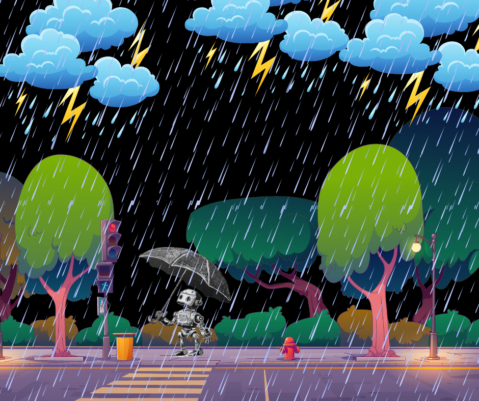 JDubsArts's tweet image. 📡 He tried hiding from a lightning storm under a broken umbrella.
It didn’t go well.
Even androids have bad days.
#BoltVoltage #SciFiWithHeart #RobotHumor