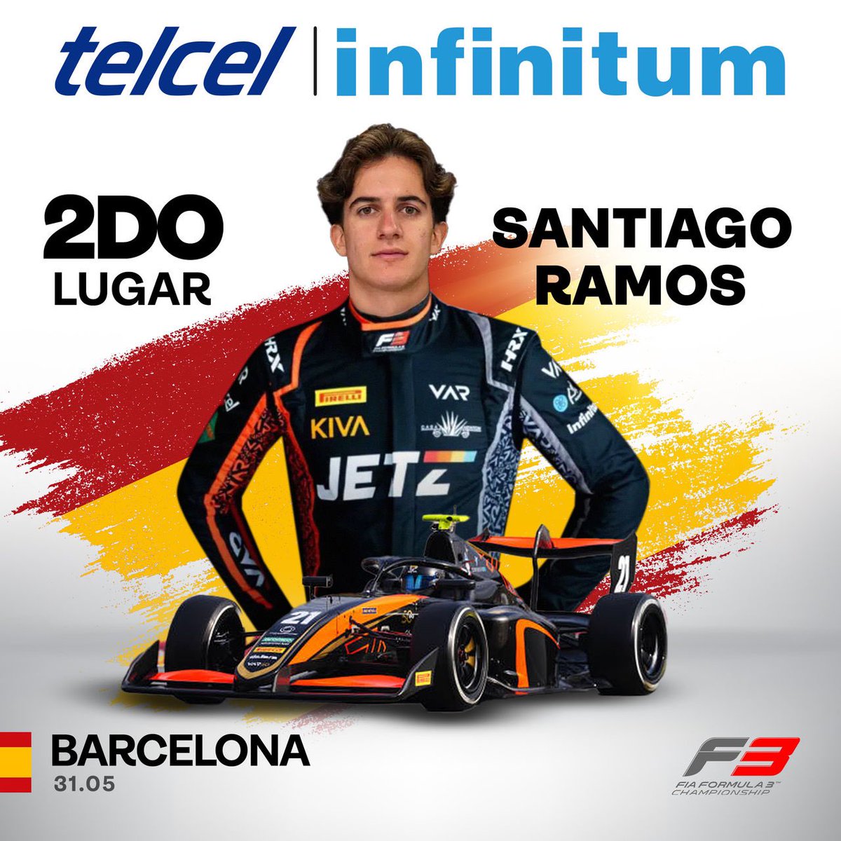 ¡Podio para <a href="/Sramos_oficial/">Santiago Ramos</a> en Barcelona! 🥈😏

#AMáximaVelocidad