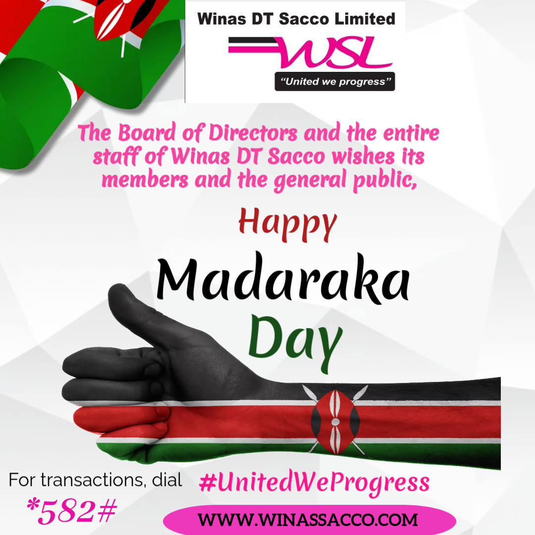 As we enjoy this Madaraka Day,let us continue to be united, for unity is strength and united we progress.
Happy Madaraka Day!
For transactions, dial *582#.
#UnitedWeProgress