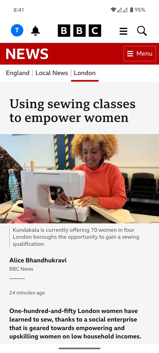 It was an honour to welcome @BBCLondonnews and Alice Bhandhukravi to one of our Make &amp; Mend programmes to show them just how sewing is changing the lives of so many women here in London. 
You can read more about us in this BBC article: loom.ly/hsgtZX4