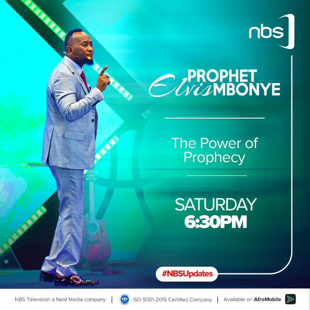 Fireliglntfi's tweet photo. Tune in today at 6:30 PM for The Power of Prophecy with @Prophet_elvis.
You never know this might be the word that shifts everything for you.

#ProphetElvisMbonye #NBSUpdates https://t.co/ONlF57pzZu