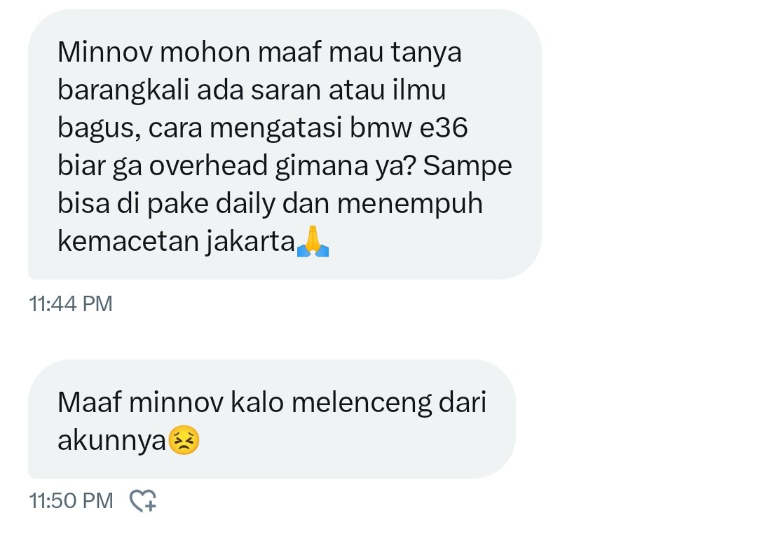 Gimanaa caranya E36 gk overheat?

Tips ini berlaku jg utk mayoritas motuba selain E36.

A THREADS

Kasih link affiliate gk yah?🤔