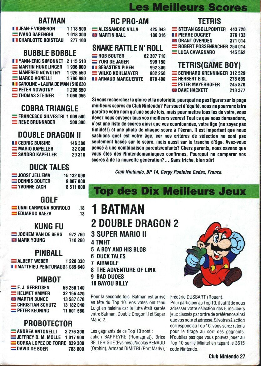 AllmightoFranky's tweet photo. #Nostalgeek en ce dernier jour de mai on termine la lecture ce magazine #ClubNintendo de 1991 avec #RollerGames sur la #NES,Les profils de joueurs et les meilleurs scores suivis du TOP 10 des jeux NES!#retro #retrogaming #oldschool #80s #90s 1/4 https://t.co/Yrv7AgEAyz