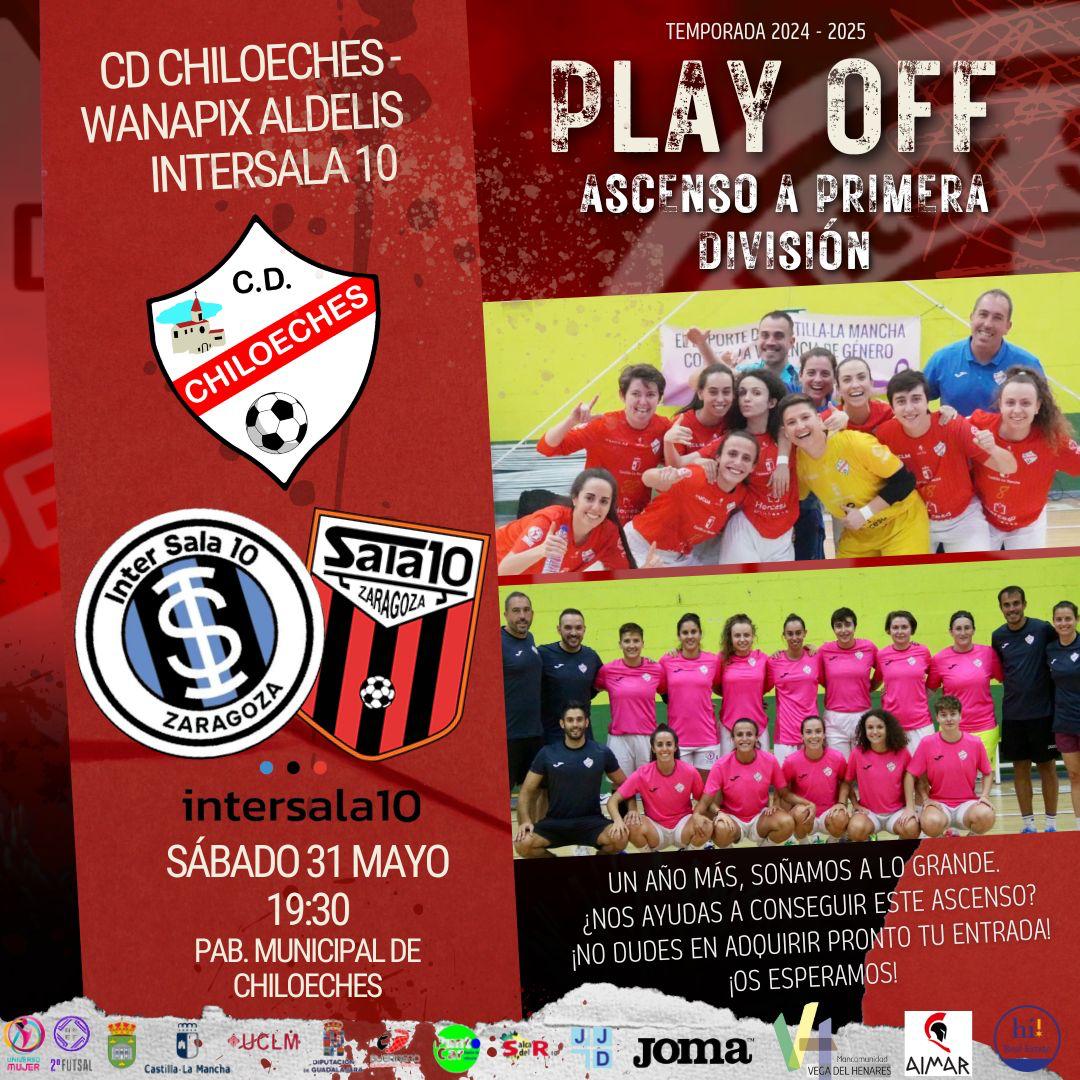 🔶🔷🔶 Grandes !!!!!!
‼️ SOMOS DE PLAYOFF ‼️

<a href="/CDChiloeches/">CD Chiloeches</a>    consigue la clasificación para jugar los playoff de ascenso a 1a 🏆esta tarde a las 19:30 hrs . Desde <a href="/PChiloeches01/">PCChiloeches01</a> estaremos presentes con un DRP .

VAMOS CHILO 💪⚽️❤️