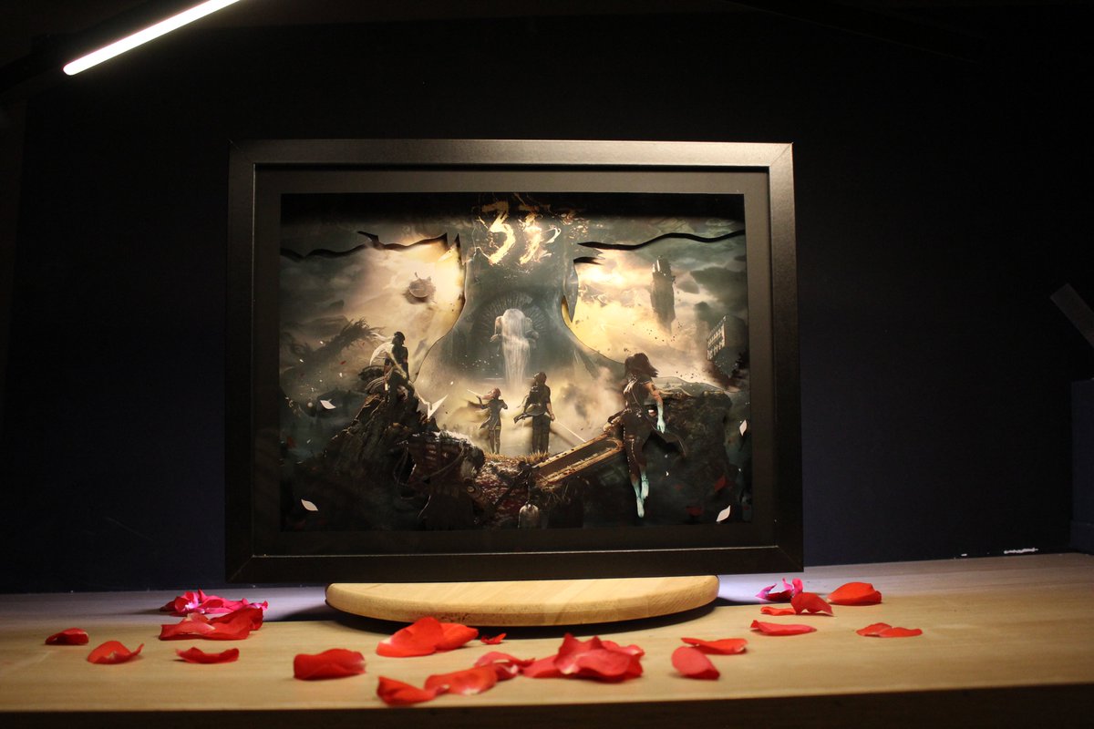 Déjà deux formats pour le diorama d' #Expedition33 ! Le rendu est vraiment top et le relief marche très bien 😉
