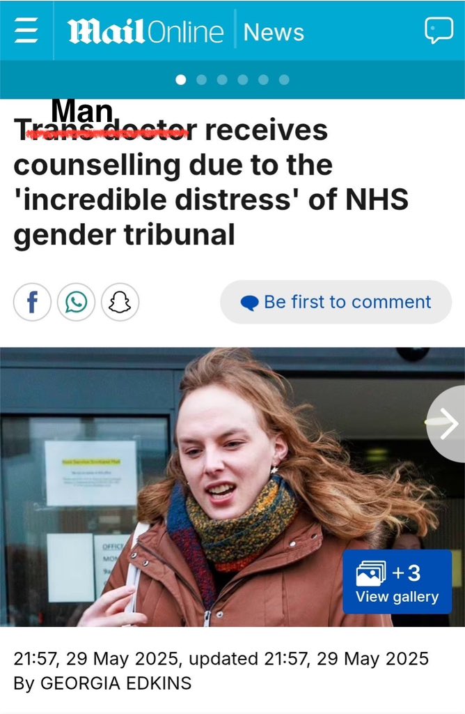 Change the language to break the spell.

If he’d got counselling for his porn fuelled cross dressing fetish &amp; stayed out of women’s spaces he wouldn’t be in the “incredible distress” he’s in.
