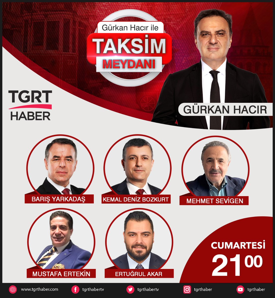 Av.Ertuğrul Akar (@akarertugrul) on Twitter photo Bu akşam 21.00 da <a href="/tgrthabertv/">TGRT HABER</a> de olacağız...
<a href="/gurkanhacir/">gürkan hacır</a> <a href="/barisyarkadas/">Barış Yarkadaş</a> <a href="/sevigen_mehmet/">Mehmet Sevigen</a> <a href="/Mustafa_ertekin/">Mustafa Ertekin</a> Bu akşam 21.00 da <a href="/tgrthabertv/">TGRT HABER</a> de olacağız...
<a href="/gurkanhacir/">gürkan hacır</a> <a href="/barisyarkadas/">Barış Yarkadaş</a> <a href="/sevigen_mehmet/">Mehmet Sevigen</a> <a href="/Mustafa_ertekin/">Mustafa Ertekin</a>