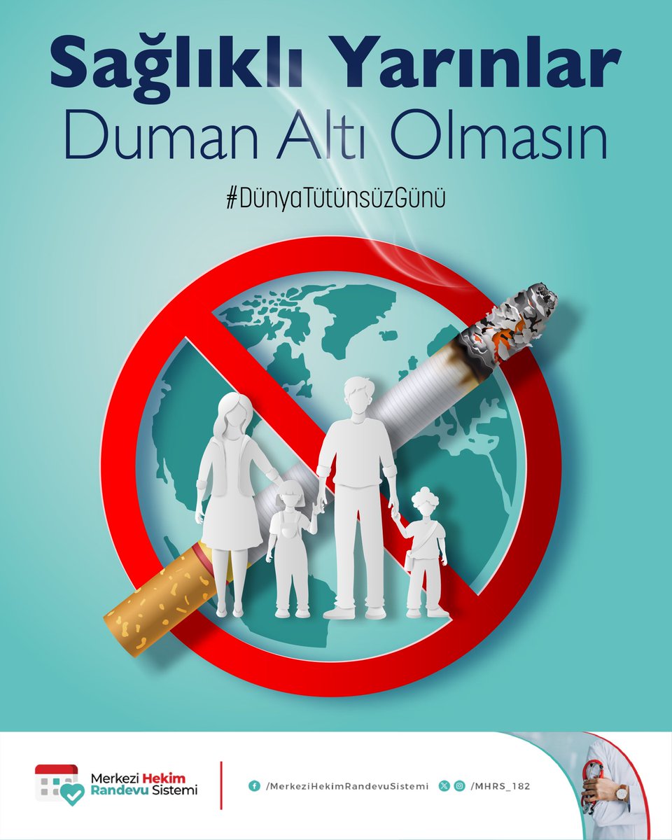Tütün ve tütün ürünleri sizi hayattan koparan zararlı alışkanlıklardır. Hayata bağlı ve sağlıklı bir yaşam için ‘'bağımsız'' bir hayatı seçin. İlk adım için MHRS’den sigara bırakma polikliniğine randevu alabilirsiniz. #DünyaTütünsüzGünü