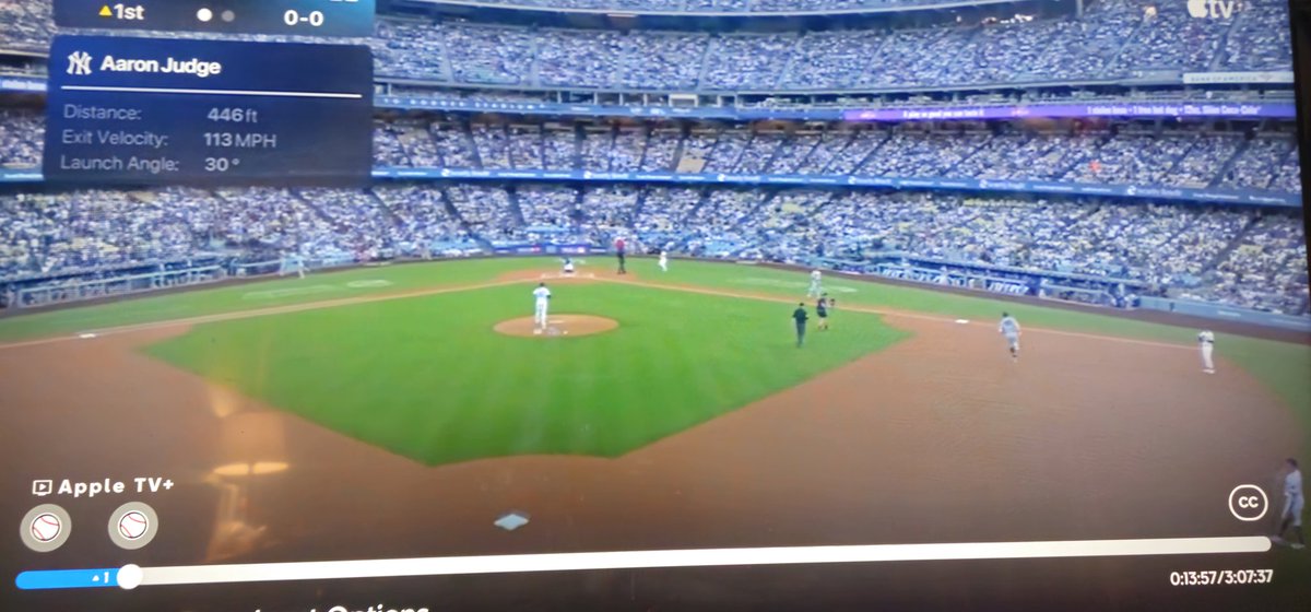 mdre21's tweet photo. The drone shots from Chavez as players round the bases on a home run need to go. It's a cool angle but it feels like I'm watching production from a video game. #FridayNightBaseball https://t.co/ttAuoWxmYI