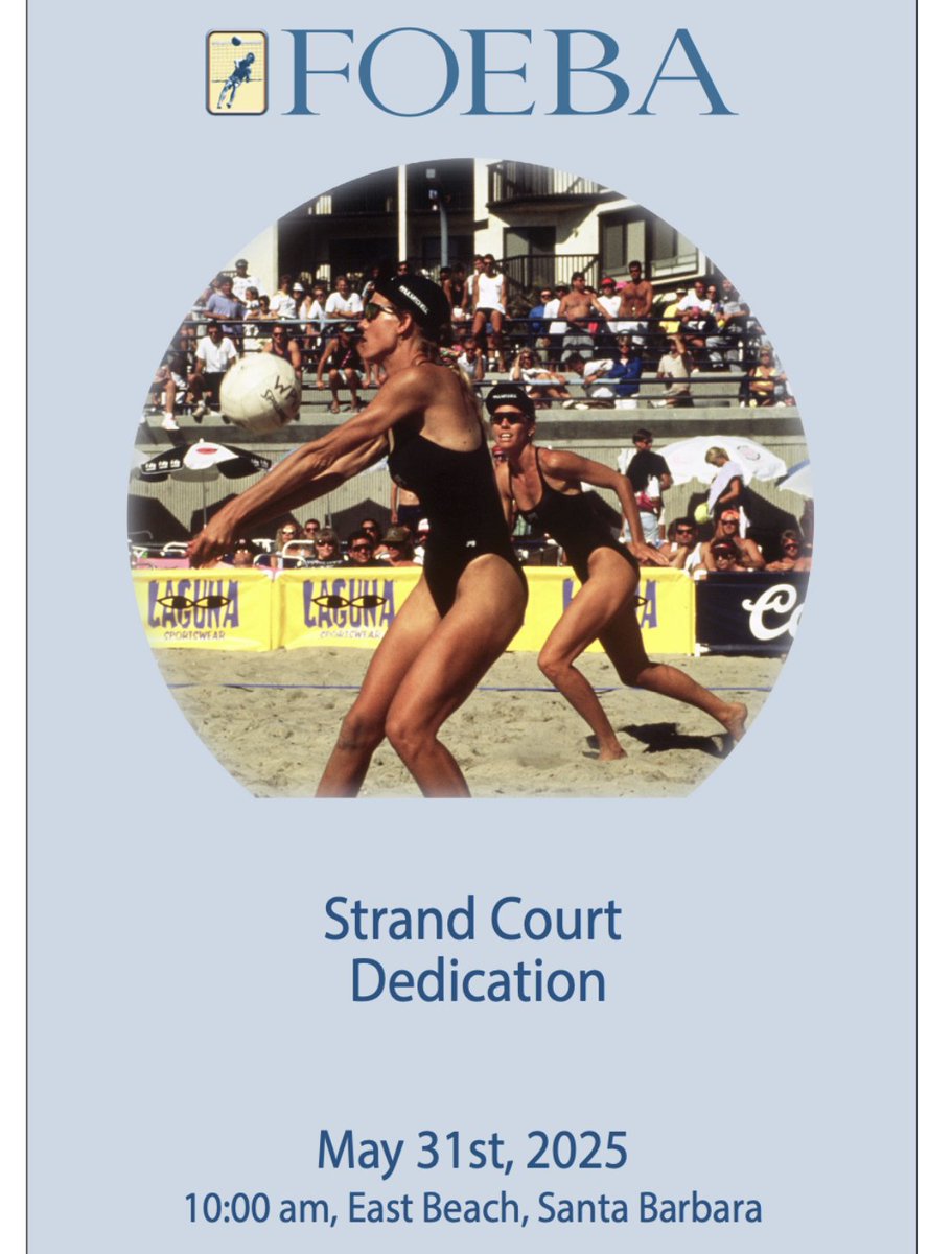 The Friends of East Beach Association will be dedicating a beach volleyball court to the Strand sisters, Kelly Strand Van Winden &amp; Lisa Strand, Saturday, May 31st at 10:00am, East Beach, Santa Barbara, California. They have an honored volleyball  history that will be celebrated.