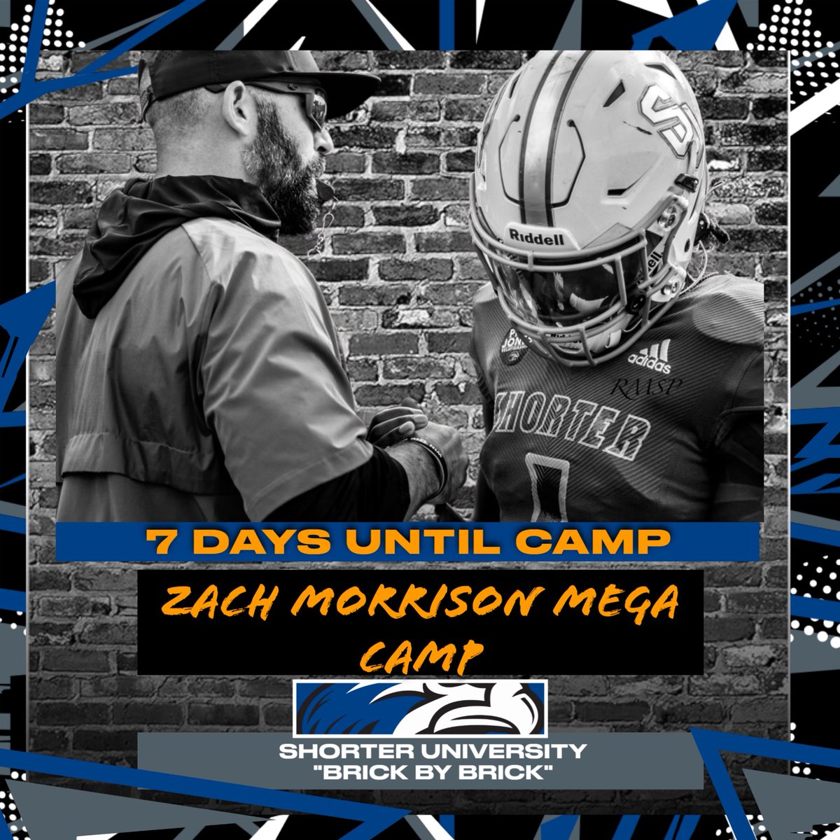 Coach Tim Glanton (@timglanton) on Twitter photo 🔵⚪️Get SIGNED up for the Zach Morrison Mega Camp‼️ No Excuses💥 Show Up and Show Out🔥 <a href="/Shorter_FB/">Shorter Hawks Football</a> #SeeUatThaHill
…hmorrisonfootballcamps.totalcamps.com/shop/EVENT 🔵⚪️Get SIGNED up for the Zach Morrison Mega Camp‼️ No Excuses💥 Show Up and Show Out🔥 <a href="/Shorter_FB/">Shorter Hawks Football</a> #SeeUatThaHill
…hmorrisonfootballcamps.totalcamps.com/shop/EVENT
