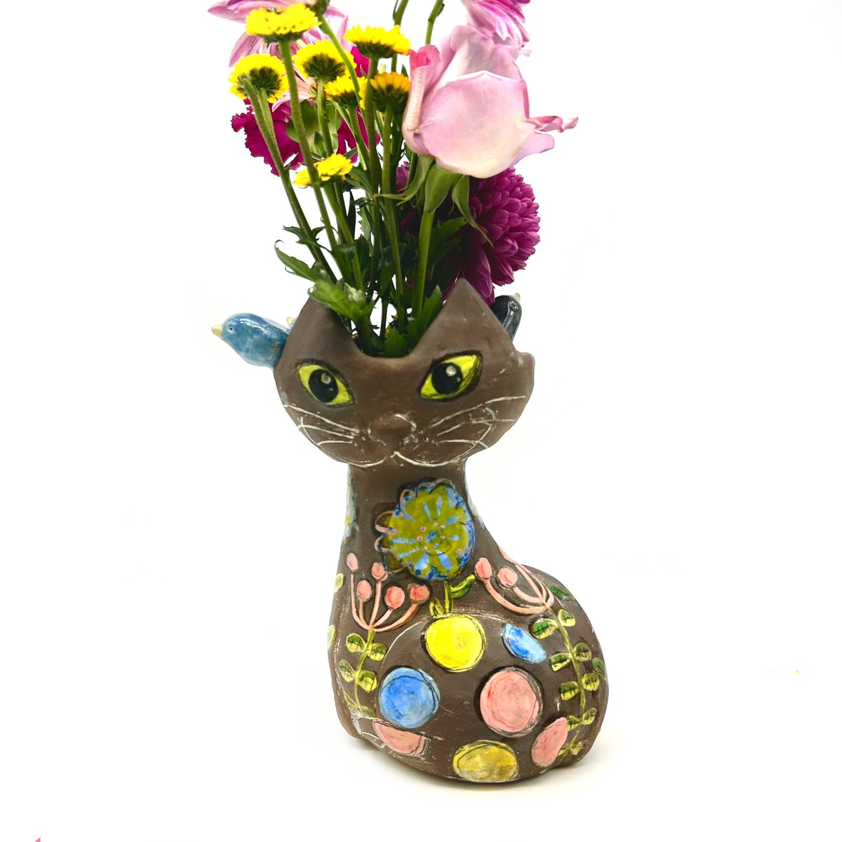 ZenCatPottery's tweet photo. Handbuilt & Hand Painted Ceramic Cat Vase
https://t.co/DxMkbYDdwL
#catvase #handmadevase #ceramicvase #colorfulvase #bohodecor #farmhousestyle #farmhousedecor #bohostyle #modernfarmhouse #zencatpottery #hanfmadepottery #handmadeceramics https://t.co/RxFaN9EhPL