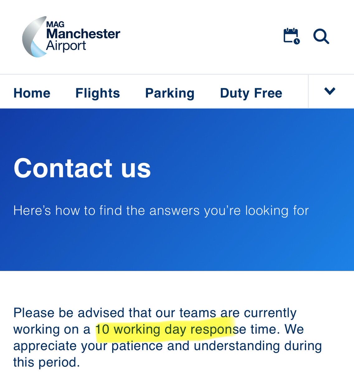 jtheb69's tweet photo. @manairport I thought I’d pre book meet and greet parking to take the stress out of parking and catching a flight. My updates to the parking have been cancelled, staff at the airport can’t help and phone lines are closed. How to add stress to a journey! https://t.co/e5T8aRnnqv