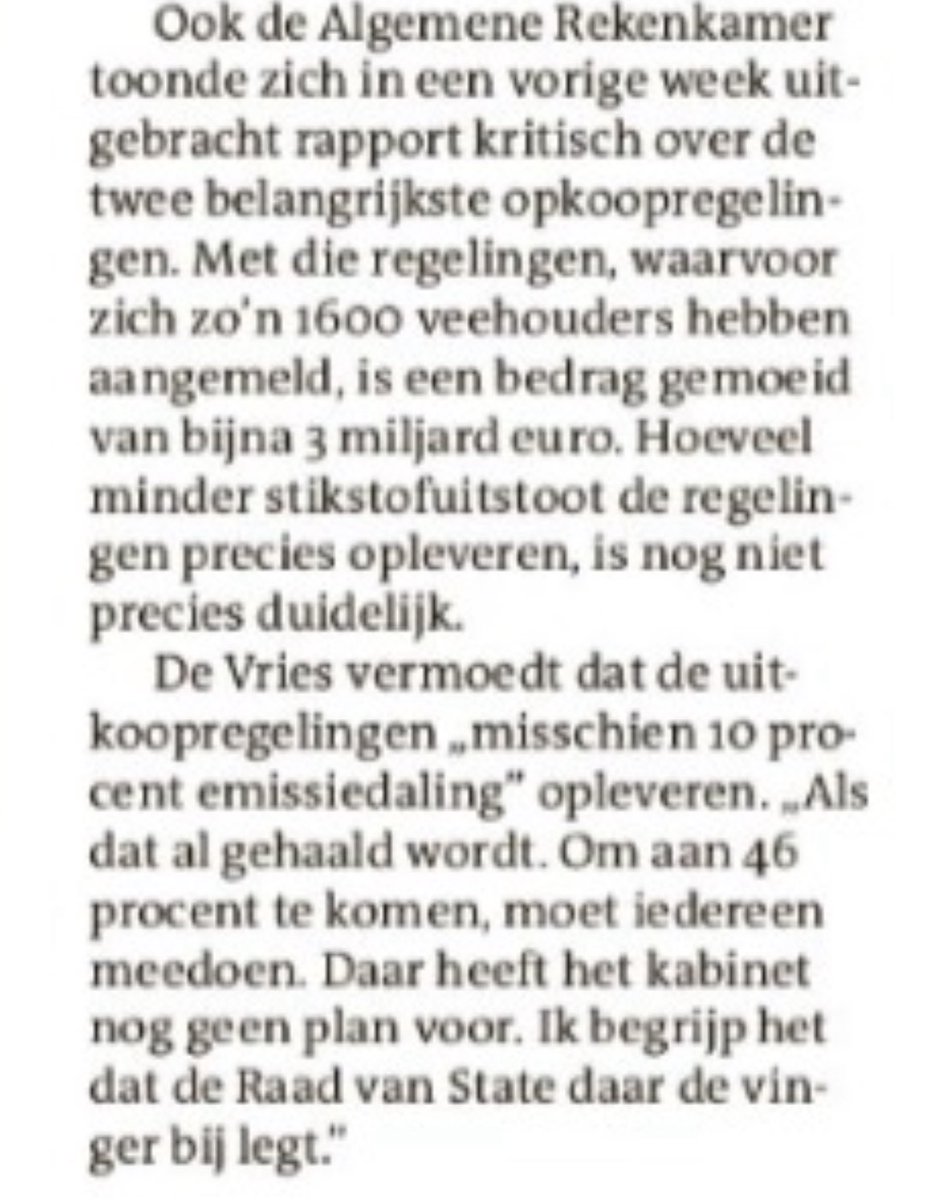 Wouter de Heij (@deheij) on Twitter photo Professor de Vries wordt steeds reeeler. Mooi. Maar vandaag in de krant maakt hij wel een rekenfoutje. De LBV(+) regeling heeft absoluut geen 10% opgeleverd. Hij heeft wel gelijk dat generiek opkoopbeleid absurd is. <a href="/StikstofInfo/">StikstofInfo</a> Professor de Vries wordt steeds reeeler. Mooi. Maar vandaag in de krant maakt hij wel een rekenfoutje. De LBV(+) regeling heeft absoluut geen 10% opgeleverd. Hij heeft wel gelijk dat generiek opkoopbeleid absurd is. <a href="/StikstofInfo/">StikstofInfo</a>