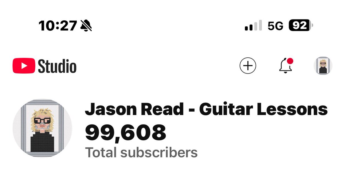 I'm SOOOOO close! Less than .4% away from 100,000!!! Can you help me get there by subscribing on YouTube! Over 2,000 lesson and music related videos and it's all free! youtube.com/@thejaseguitar