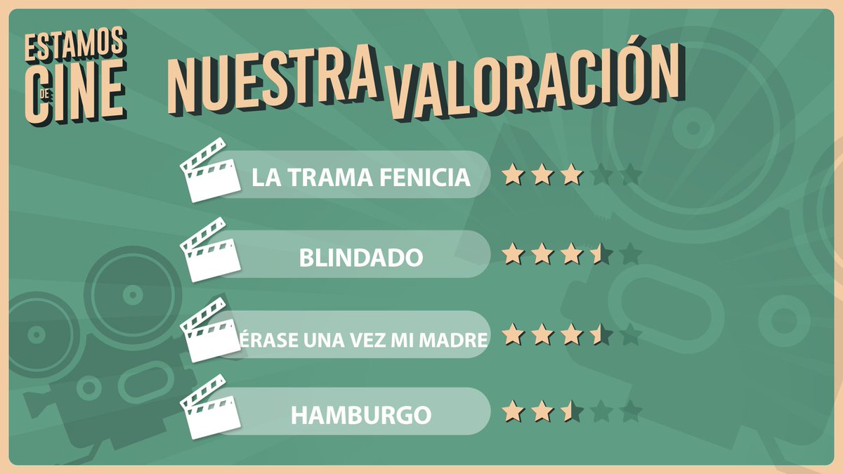 Radio Castilla-La Mancha (@radioclm_es) on Twitter photo 🎬<a href="/EstamosdCineRCM/">Estamos de Cine RCM</a>
🎞️ De tramas fenicias, cochazos blindados, madres coraje, baby drivers periféricos y jockeys malogrados
⭐🍿<a href="/RaqHdez/">Raquel Hernández Luján</a> <a href="/LuchiniSolano/">Alberto Luchini</a> y <a href="/RobertoLancha/">Roberto Lancha CINE</a> hacen sus valoraciones
🎧Escucha el podcast aquí
cmmedia.es/play/radio/est… 🎬<a href="/EstamosdCineRCM/">Estamos de Cine RCM</a>
🎞️ De tramas fenicias, cochazos blindados, madres coraje, baby drivers periféricos y jockeys malogrados
⭐🍿<a href="/RaqHdez/">Raquel Hernández Luján</a> <a href="/LuchiniSolano/">Alberto Luchini</a> y <a href="/RobertoLancha/">Roberto Lancha CINE</a> hacen sus valoraciones
🎧Escucha el podcast aquí
cmmedia.es/play/radio/est…