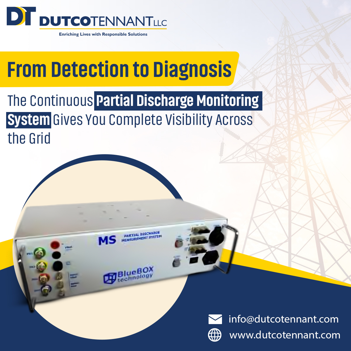 Dutcotennant's tweet image. Undetected insulation faults cost more than repairs—think downtime, risks &amp;amp; asset loss. Stay ahead with 24/7 PD monitoring &amp;amp; AI-powered protection.

Email info@dutcotennant.com for details.

#PartialDischarge #ElectricalGrids #Utilities #ElectricalMaintenance #DutcoTennantLLC