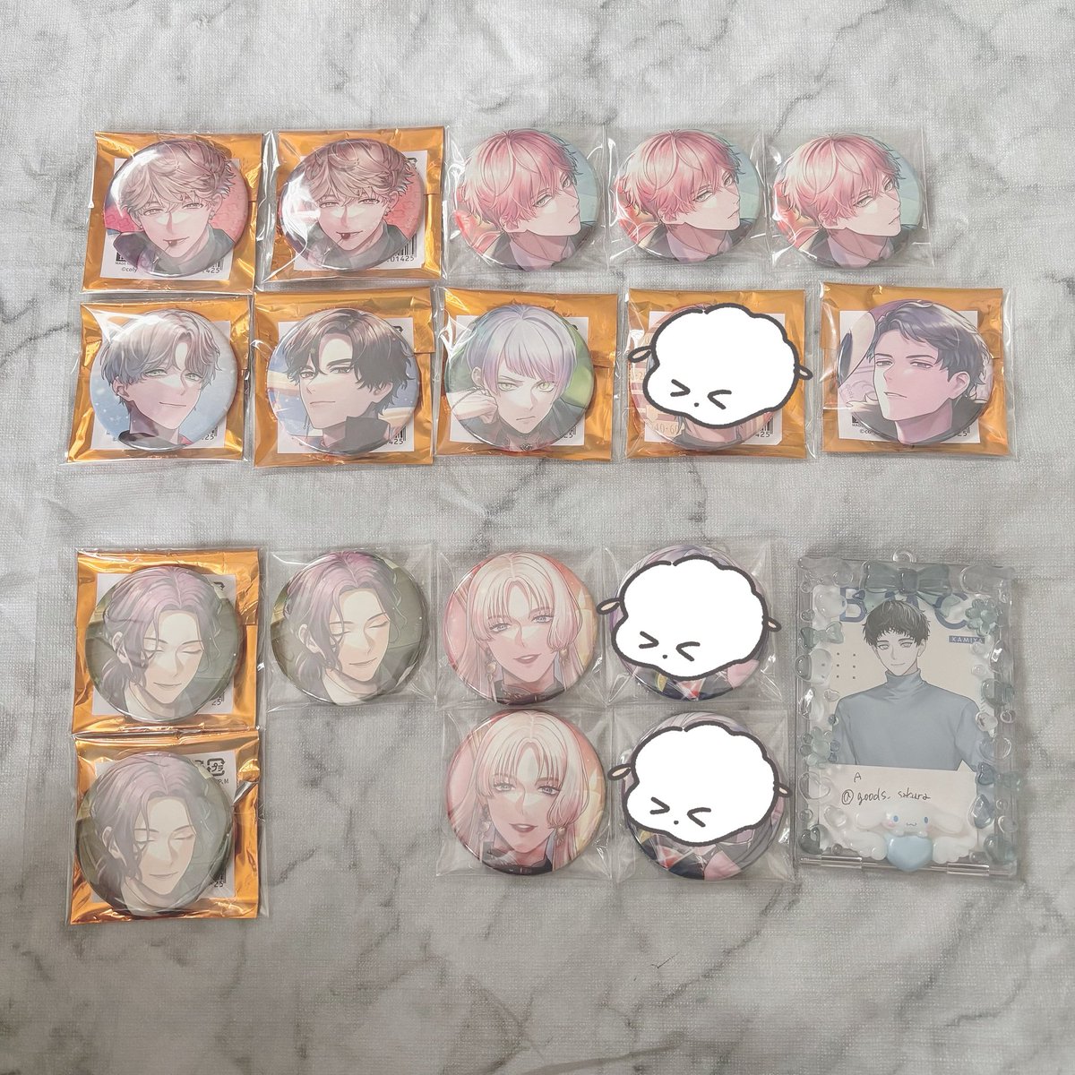 ｜交換｜ブレマイ アニバストア 缶バッジ

譲｜皇坂 城瀬 綾戸 樋宮 隠岐谷 御門 立科 
麻波

求｜神家

✧ 6/4午後渋谷か池袋手渡しまたは郵送交換

✧最上段は下2段(1点〜)を含めた交換優先

お気軽にお声掛けください𓂃𓈒𓏸𓐍