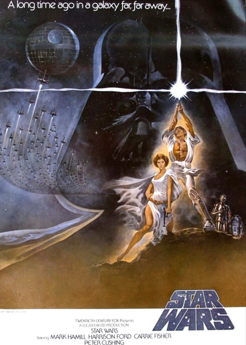 MoradaFriki's tweet photo. La conocemos como "La Guerra de las Galaxias o "Star Wars Episodio IV: Una nueva esperanza".
Lo importante es que en 1977, una revolución galáctica llegaba a las pantallas y comenzaba una gran aventura que lleva años acompañándonos. 
Vamos con unas cuantas curiosidades 👇🏻 https://t.co/9sf8tzCJho