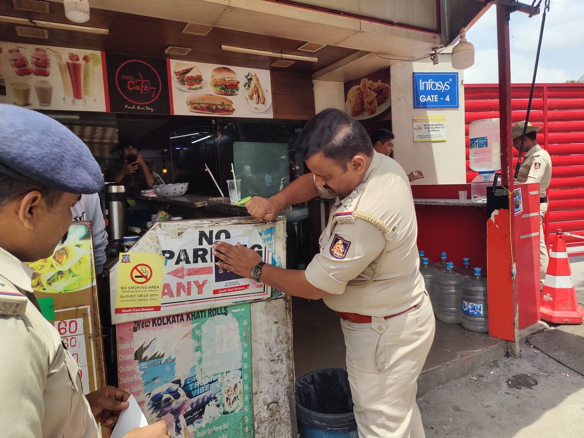 Awareness program on Anti-Tobacco Day organized by Naveen G. M. Police Inspector Electronic City Police Station on 31.05.2025.