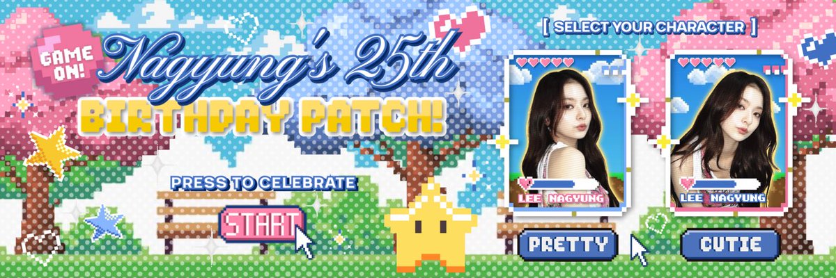 ⠀ 
Heads up! You’ve reached the birthday zone of Nagyung. Confirm your gaming setup is prepared. Equip your 𝘁𝘄𝗶𝗯𝗯𝗼𝗻 badge and continue to the designated checkpoint for the next round. ☆ ★ ✮

❁: s.id/ZvoH2