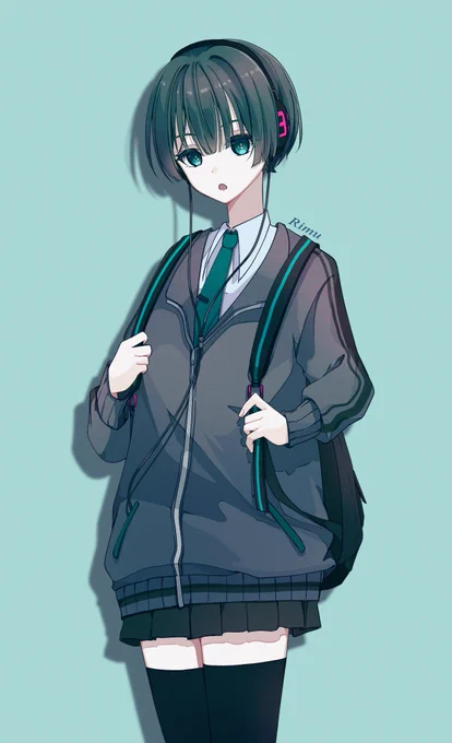oc ボーカロイド大好きJKの概念コーデ 1.初音ミク