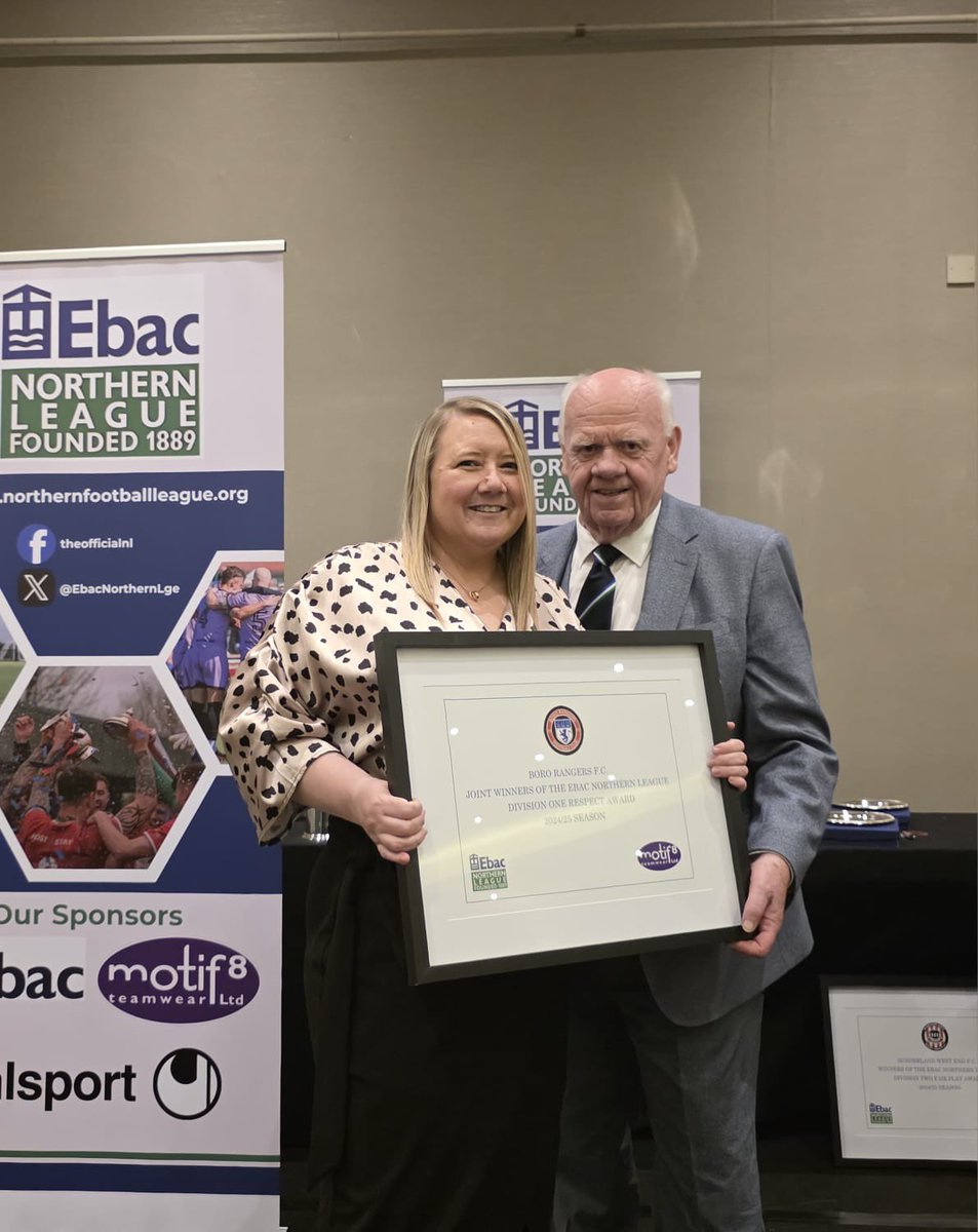 Boro Rangers FC (@bororangers) on Twitter photo Last night at the League Presentation Night we were awarded the 2024-25 <a href="/EbacUK/">Ebac UK</a> Northern League Division One Respect Award alongside Northallerton Town!
#UTBR❤️⚽️ Last night at the League Presentation Night we were awarded the 2024-25 <a href="/EbacUK/">Ebac UK</a> Northern League Division One Respect Award alongside Northallerton Town!
#UTBR❤️⚽️