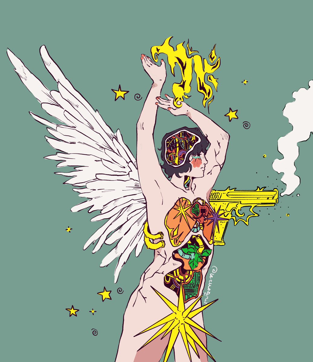 a girl is a gun 💥 / comm sketch