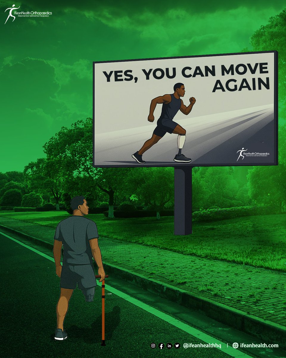 ifeanhealthng's tweet photo. Yes, you can move again.
Yes, you can rise again.
Yes, your story isn’t over.
🦾 @ifeanhealthng, we restore more than limbs—
We restore hope.
#IfeanHealth #YesYouCan #Amputee #RestoringMobility #YesTryber https://t.co/7FkOAa1JNu