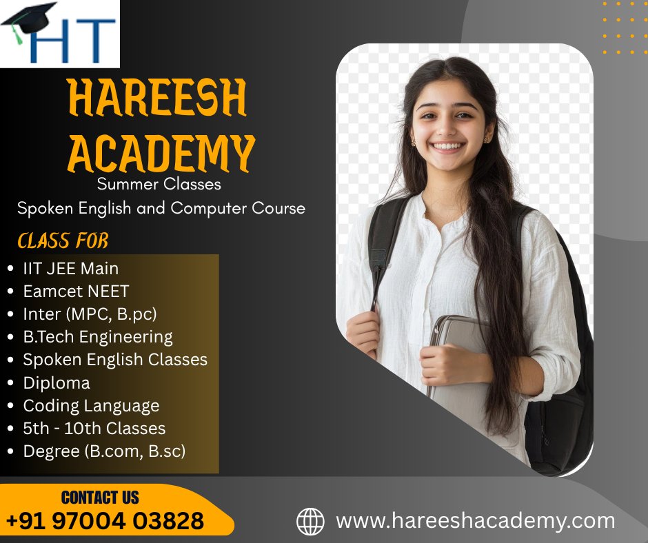 hareeshacademy8's tweet image. Welcome to Hareesh Tuitions Centre, a premier institution dedicated to shaping the future of students through high-quality education and holistic development. 
#HareeshacademyinHyderabad #Hareeshacademy #bestcoachinginstituteforjee #bestcoachingcentreforneet