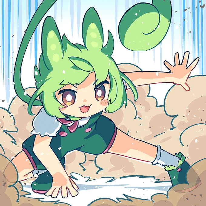 着地するずんだもん