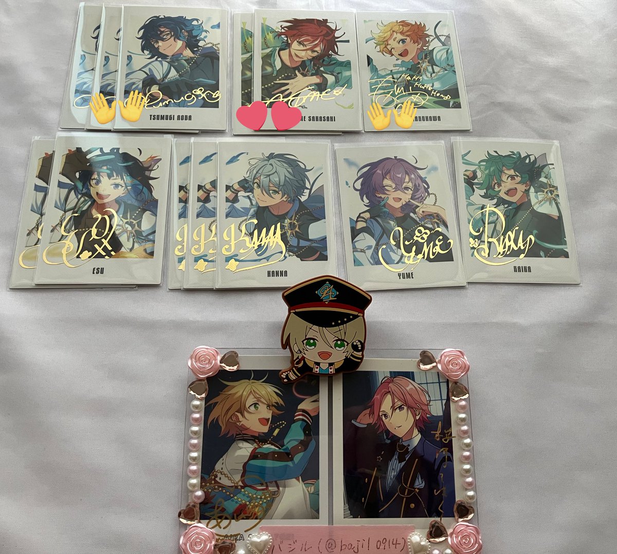bajil0914's tweet photo. 【交換】あんスタ ぱしゃっつ 9周年

譲)北斗 スバル 真 真緒 巽 渉 桃李 弓弦 英智 鉄虎 奏汰 忍 翠 千秋 ひなた ゆうた 燐音 ニキ 茨 日和 ジュン 凪砂 みか 宗 アドニス 晃牙 薫 零 なずな 友也 光 創 紅郎 敬人 維吹 つむぎ 夏目 宙 エス カンナ ユメ ライカ

求)藍良 こはく 司 凛月1

→ https://t.co/hmsEpWvdE4