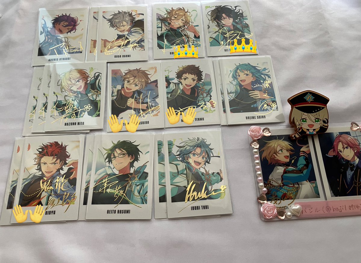 bajil0914's tweet photo. 【交換】あんスタ ぱしゃっつ 9周年

譲)北斗 スバル 真 真緒 巽 渉 桃李 弓弦 英智 鉄虎 奏汰 忍 翠 千秋 ひなた ゆうた 燐音 ニキ 茨 日和 ジュン 凪砂 みか 宗 アドニス 晃牙 薫 零 なずな 友也 光 創 紅郎 敬人 維吹 つむぎ 夏目 宙 エス カンナ ユメ ライカ

求)藍良 こはく 司 凛月1

→ https://t.co/hmsEpWvdE4