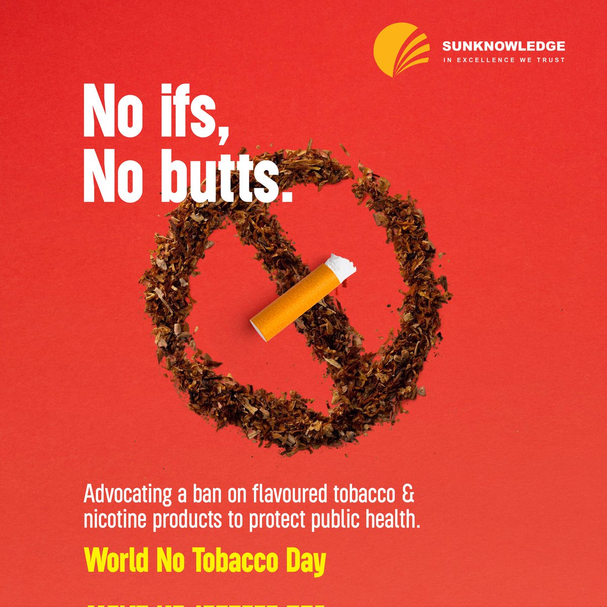 Spread the word against tobacco and move towards a healthier life. #worldnotobaccoday #banflavouredtobacco #quitsmoking #healthylifestyle