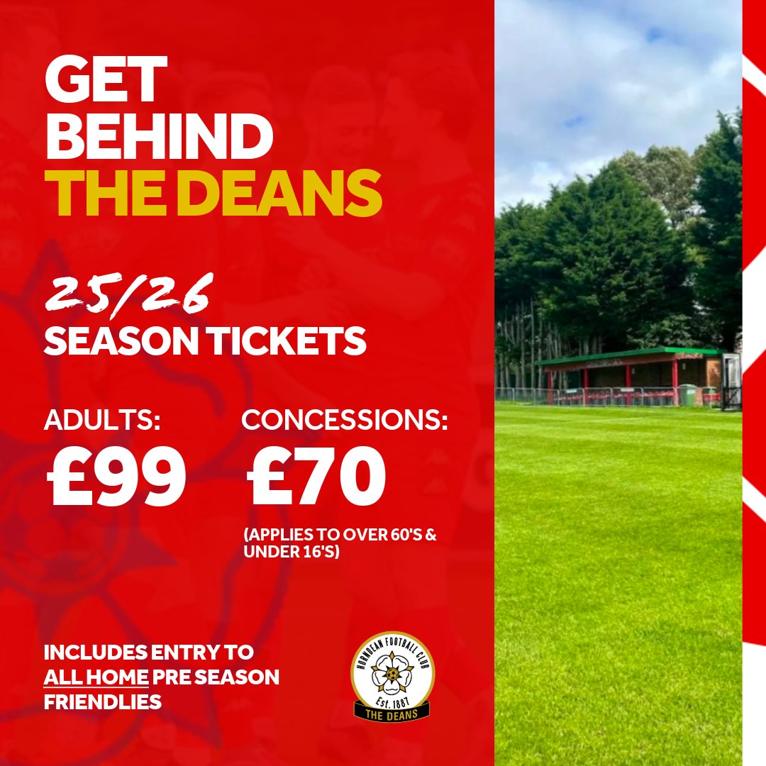 'This season one of the club's main priorities is to provide affordable football for supporters and the local community. We have cut our season ticket prices, with an aim to encourage families and new supporters to be part of a new era at our club 🔴⚪' - Mick Catlin

#UpTheDeans