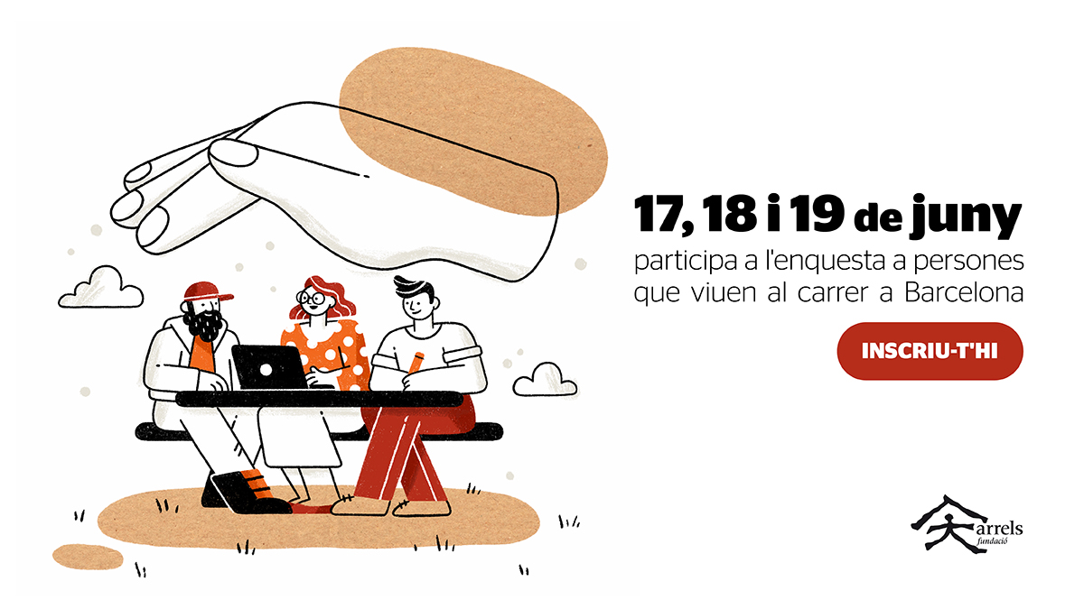 Els dies 17, 18 i 19 de juny, volem enquestar les persones que viuen al carrer a Barcelona per saber en quina situació estan i com es troben. Necessitem moltes persones voluntàries per fer-ho! Apunta't-hi
arrelsfundacio.org/vine-a-enquest…