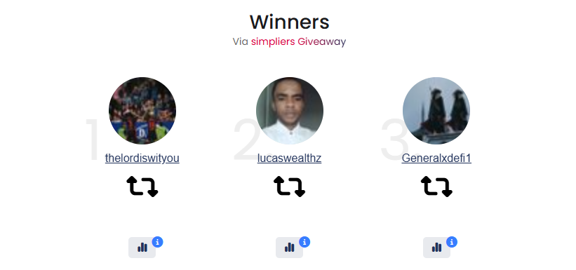 dcommunity_main's tweet photo. 📢Patriotic Winners📢
Before the GM has gone out the door and already new promos are going out and winners are being #minted🥳#HowDoWeDoIt😀 Great promo - we are now officially in Summer + #BBQ Season 🫡
🥇@thelordiswityou✔️$15💸
🥇@lucaswealthz✔️$15💸
🥇@Generalxdefi1✔️$15💸 https://t.co/NUQP91aFqC