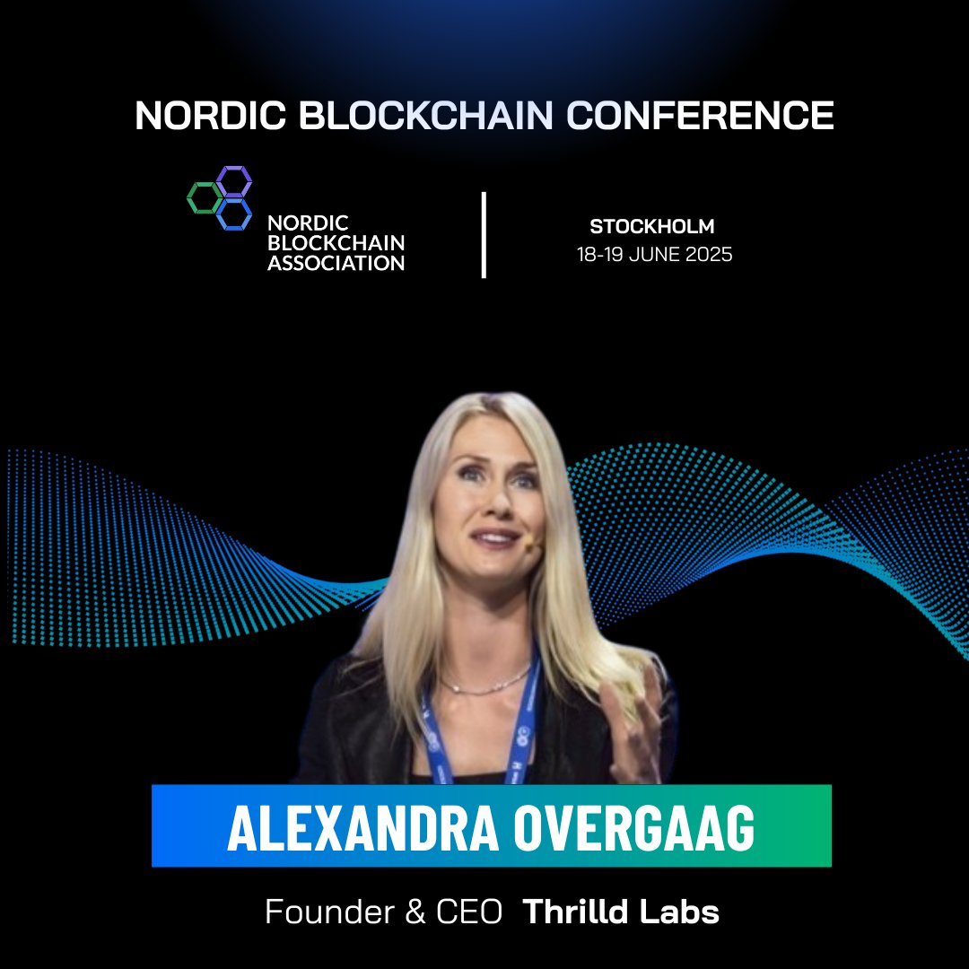 Nordic Blockchain Association (@nordicblock) on Twitter photo ✨ Speaker Announcement ✨
We are excited to welcome Alexandra Overgaag (<a href="/AlexOvergaag/">Alexandra Overgaag</a>), Founder and CEO of <a href="/ThrilldLabs/">Thrilld Labs</a>, to the Nordic Blockchain Conference 2025.
With a multidisciplinary approach to business and technology, Alexandra is passionate about reshaping Web3 for ✨ Speaker Announcement ✨
We are excited to welcome Alexandra Overgaag (<a href="/AlexOvergaag/">Alexandra Overgaag</a>), Founder and CEO of <a href="/ThrilldLabs/">Thrilld Labs</a>, to the Nordic Blockchain Conference 2025.
With a multidisciplinary approach to business and technology, Alexandra is passionate about reshaping Web3 for