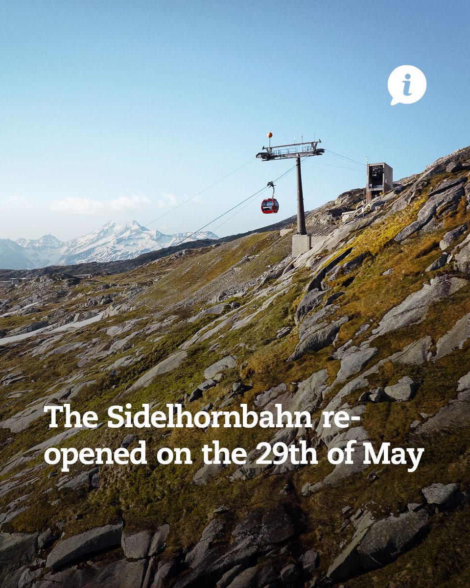 Jungfrau Region (@jungfrauregion) on Twitter photo The Sidelhornbahn reopened on the 29th of May! 🚠 Stunning alpine views await – have you already taken a ride? 🏞️🌿
⠀
<a href="/Haslital/">Haslital</a> | <a href="/madeinbern/">madeinbern</a> | <a href="/MySwitzerland_e/">Switzerland</a>
⠀
#jungfrauregion #haslital #berneroberland #swissalps #madeinbern #inLOVEwithSWITZERLAND #europe #exploreswitzerland The Sidelhornbahn reopened on the 29th of May! 🚠 Stunning alpine views await – have you already taken a ride? 🏞️🌿
⠀
<a href="/Haslital/">Haslital</a> | <a href="/madeinbern/">madeinbern</a> | <a href="/MySwitzerland_e/">Switzerland</a>
⠀
#jungfrauregion #haslital #berneroberland #swissalps #madeinbern #inLOVEwithSWITZERLAND #europe #exploreswitzerland