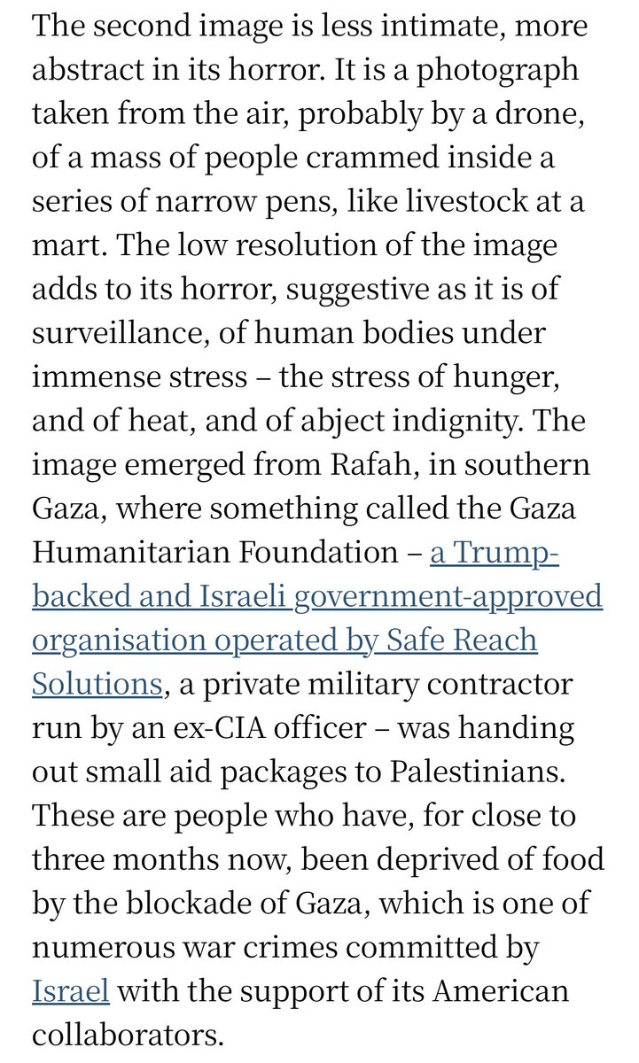 My column this week is about two recent images of horror, and what they mean for us all