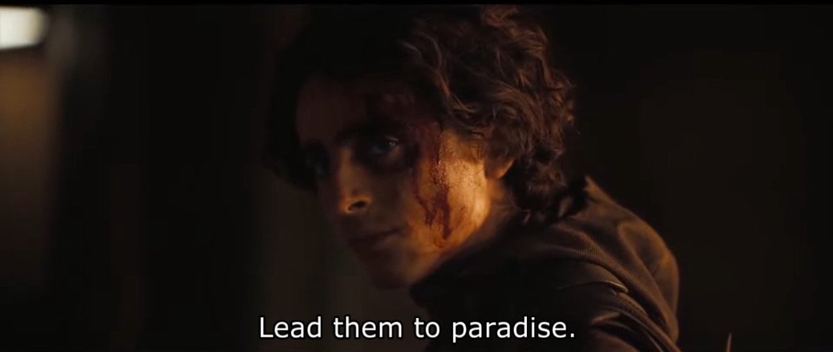 Dune Part Two really showcased how the story is a timeless work &amp; cautionary tale of how the oppressed can become the oppressors. Messianic movements can spiral into authoritarianism, it becomes an ongoing cycle of violence unless we recognize the pattern &amp; resolve with empathy.