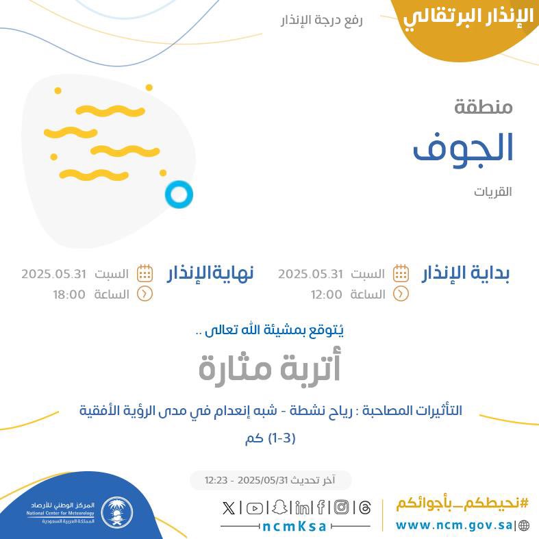 🔴 #طقس #القريات_اليوم 🔴