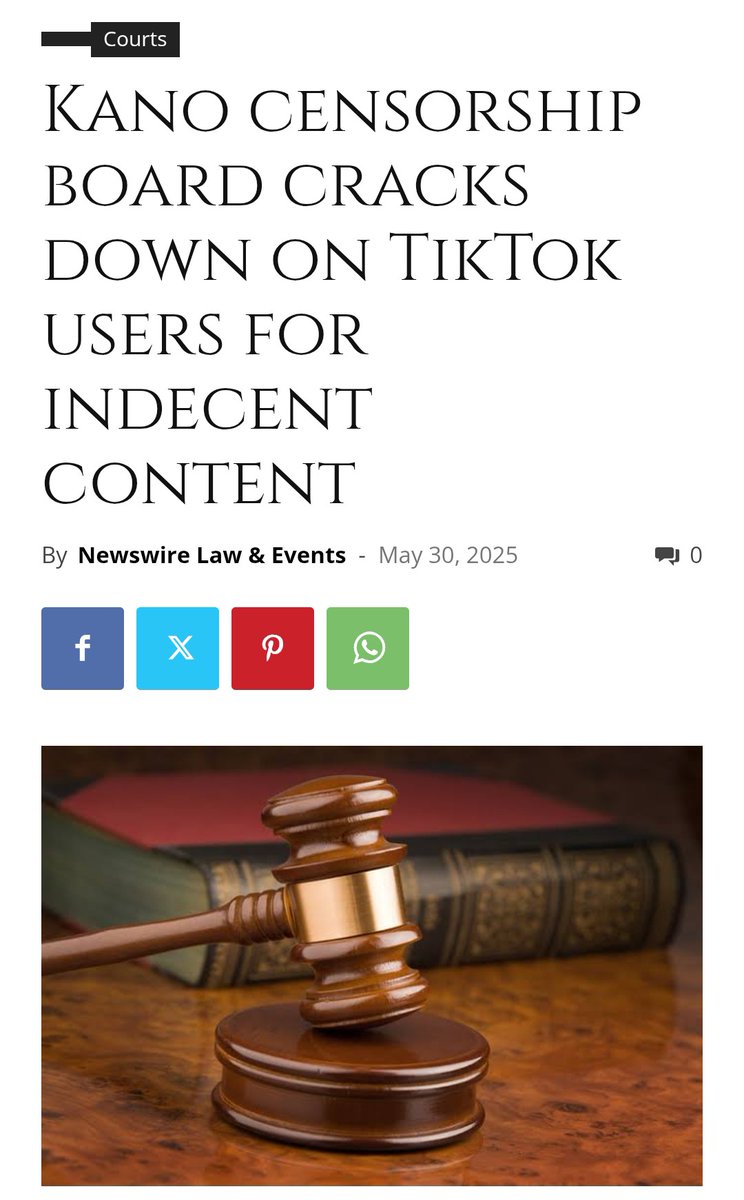 Kano State Censorship Board  has arrested Hafsa Hamisu (aka Zoom Zoom), Usman Majidadi (Majidadi), Sumayya Muhammad (Summy Beby), and Usman Ibrahim (Maikalar Kudi) for posting indecent and immoral content on Tik Tok which they said is harmful to society.

This board is yet to