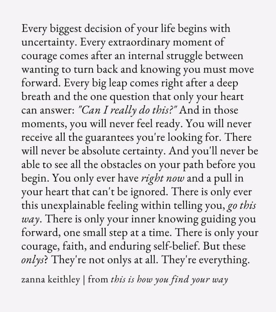 Every biggest decision of your life,...