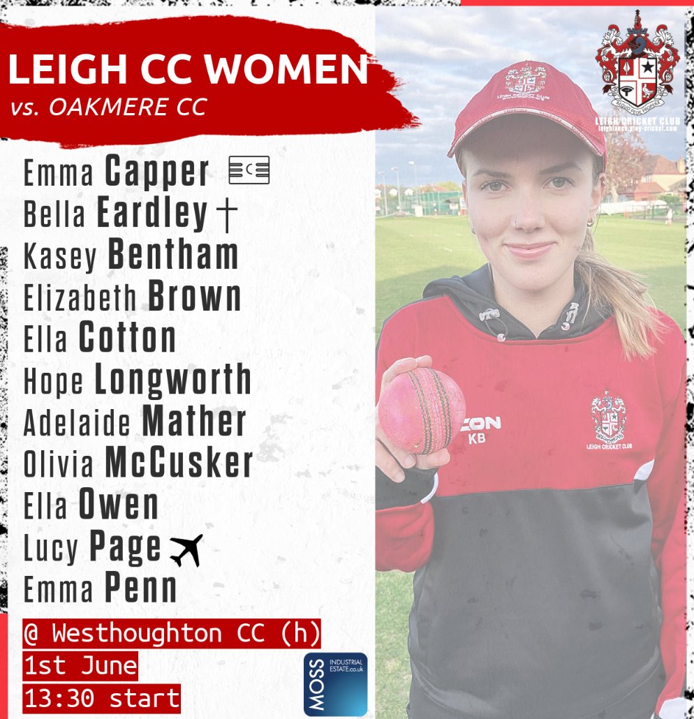 Team sheets for this weekend. 🔥

🔴🕷️ #LeighCC