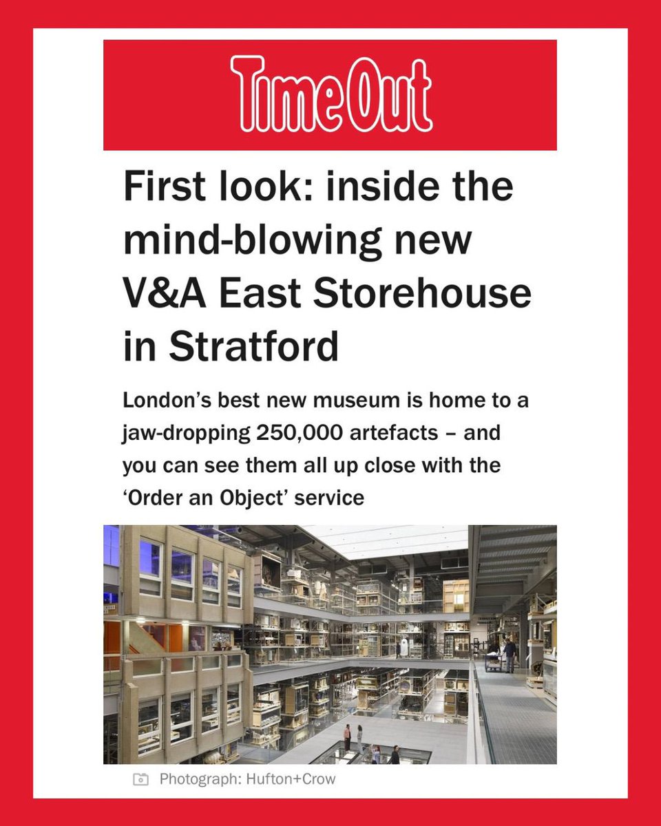 Stratford and Bow is now home to the incredible <a href="/V_and_A/">V&A</a> East Storehouse 

A working museum opening up 250,000 artefacts to the public from today! 

Another gem added to the East Bank cultural quarter - London is moving East 

🔗 timeout.com/london/news/fi…